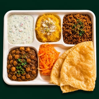 Halwa Puri Nashta - Chicken Qeema